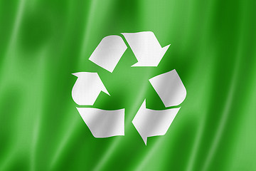 Image showing recycling symbol flag