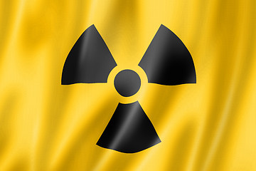 Image showing radioactive nuclear symbol flag