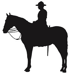 Image showing Canadian Mountie Silhouette