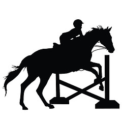 Image showing Horse Jumping Silhouette