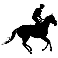 Image showing Jockey Silhouette