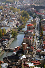 Image showing Town near river