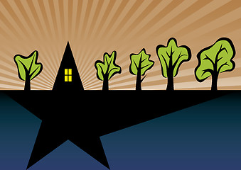 Image showing Home with trees