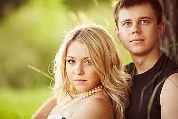 Image showing Young couple in nature