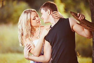 Image showing Young couple in nature