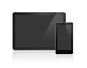 Image showing mobile phone and digital tablet pc