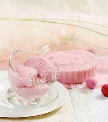 Image showing cranberry mousse dessert