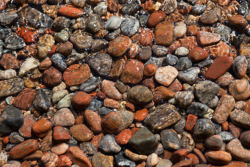Image showing Beautiful stones on the beach