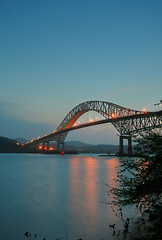 Image showing Trans American bridge in Panama connected South and North Americ