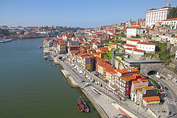 Image showing Portugal. Porto city. View of Douro river embankment 