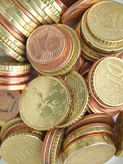 Image showing Euro coins background