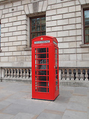 Image showing London telephone box