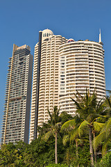 Image showing Skyscrapers in the palms