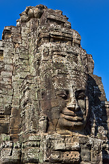 Image showing Angkor Face, Angkor Thom, Cambodia