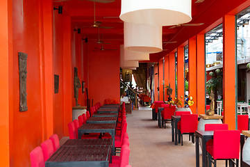 Image showing Oriental restaurant in orange clearance in Cambodia