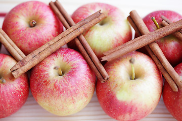 Image showing apples with cinnamon