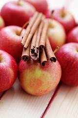 Image showing apples with cinnamon