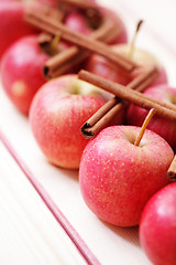 Image showing apples with cinnamon