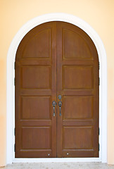 Image showing Wooden Arc Door
