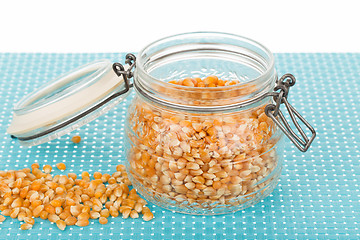 Image showing Corn seed in jar