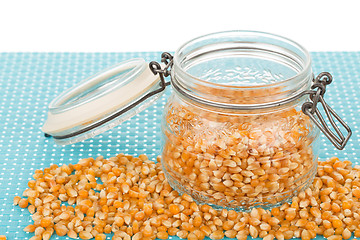 Image showing Corn seed in jar