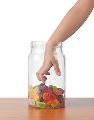 Image showing Taking candy