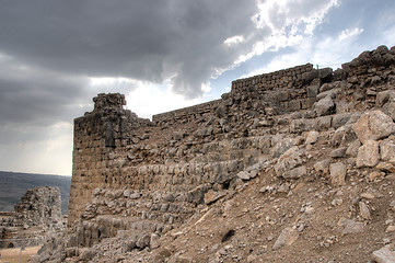 Image showing Nimrod castle and Israel landscape