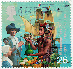 Image showing Pilgrim Fathers Stamp