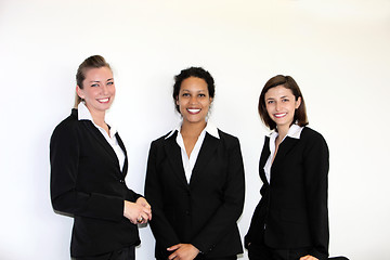 Image showing Three multiethnic businesswomen