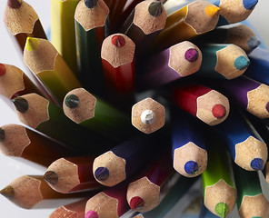 Image showing colored pencil tips