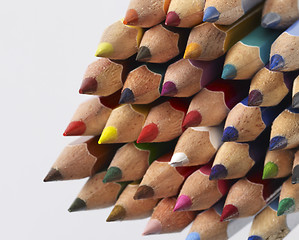 Image showing colored pencil tips