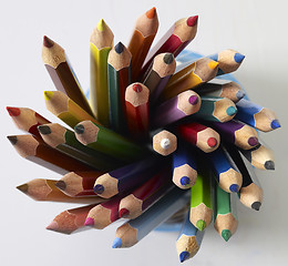 Image showing colored pencil tips