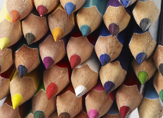 Image showing colored pencil tips