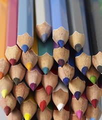 Image showing colored pencil tips