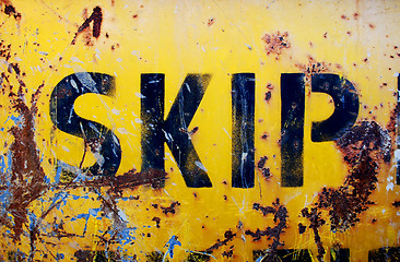 Image showing Rusty yellow skip