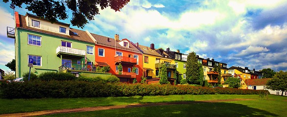 Image showing Brick houses, kristiansand