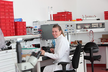 Image showing Confident female laboratory technician