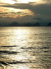 Image showing Sunset at the beach