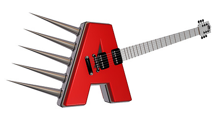 Image showing letter a guitar