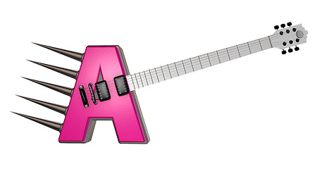 Image showing letter a guitar