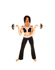 Image showing Girl with weights.