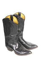 Image showing Black cowboy boots