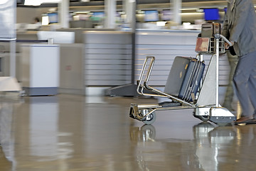 Image showing Airport cart