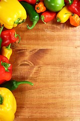 Image showing Border of Healthy Various Peppers