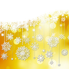 Image showing Beautiful snowflake Christmas. EPS 10