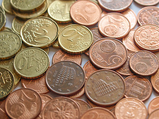 Image showing Euro coins