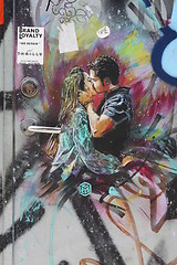 Image showing Couple in rainbow