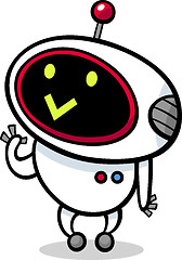 Image showing cartoon kawaii robot illustration