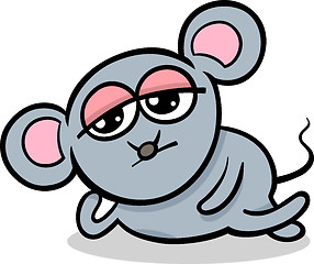 Image showing cartoon kawaii mouse illustration