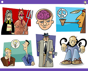 Image showing cartoon concepts and ideas set